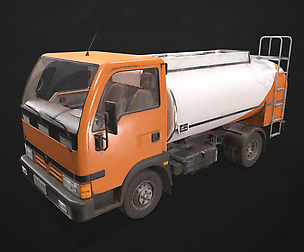 Light Truck Cistern - Low Poly