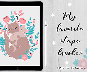 My favourite Procreate shape brushes