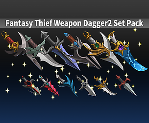 Fantasy Thief Weapon Dagger2 Set Pack