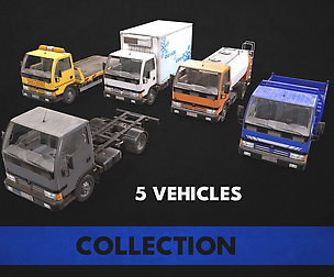 Light Truck Collection - Low Poly
