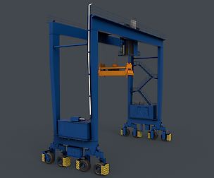 PBR Rubber Tyred Gantry Crane RTG V1 - Blue