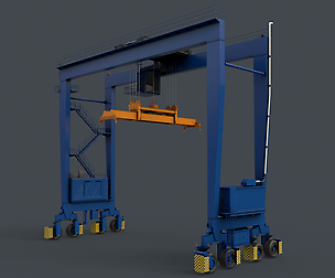 PBR Rubber Tyred Gantry Crane RTG V2 - Blue
