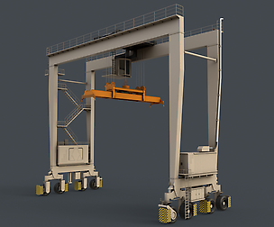 PBR Rubber Tyred Gantry Crane RTG V2 - White