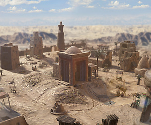 Top-Down Desert Town (LowPoly)