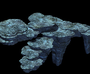 Topography-sea floor-rock mountain-stone basin