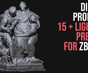 15+Lighting Presets For Zbrush
