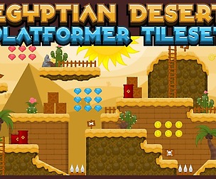 Egyptian Desert - Platformer Tileset