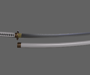 PBR Katana Japanese Sword (White) Ver.2