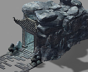 Terrain-Mountain-Stone Mountain-Deep-Gate 07