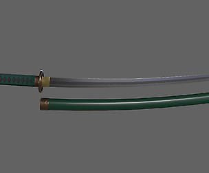 PBR Katana Japanese Sword (Green) Ver.2