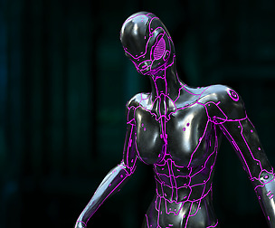 Woman Nano-Cyborg
