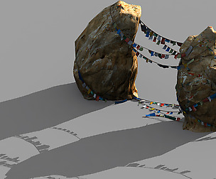 Door-shaped-stone-color flag 32