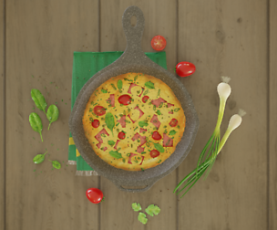 Omlette cartoon food set
