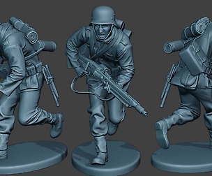 German soldier ww2 MG42 Run G7