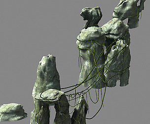 Mountain-wound rattan-stone