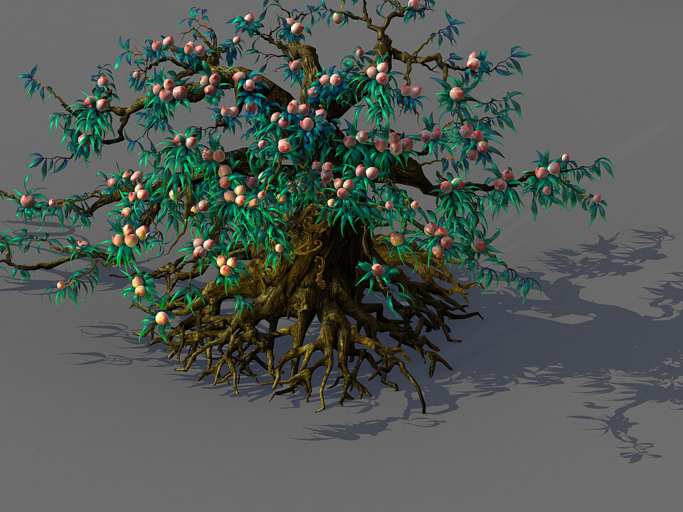 9 thousand years of flat peach tree