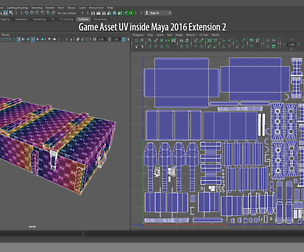 Game Asset UV inside Maya 2016 Extension 2