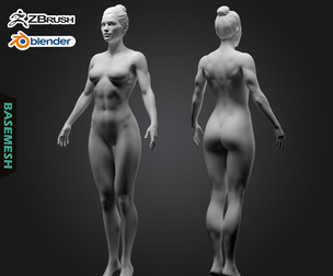 Superheroine Base Mesh