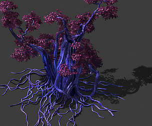 Red strange tree-purple 87