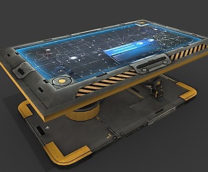 3D Sci-Fi Hologram Table/Map