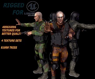 Lowpoly soldier Comandos