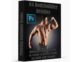 84 Male And Female Muscles Photoshop Brushes