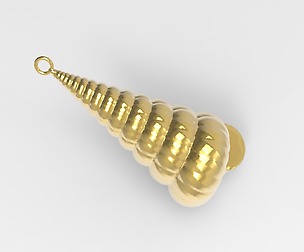 Clamshell Mollusc Shell Charm 3D Printing Pendant