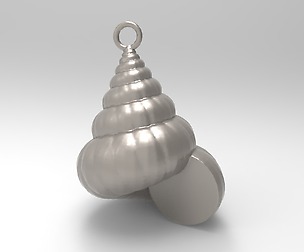 Cockleshell Mollusc Charm 3D Printing Pendant