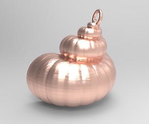 Cockleshell Snail Mollusc Charm 3D Printing Сharm