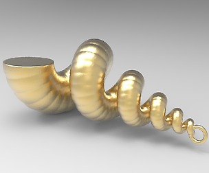Shell Snail Mollusc Charm 3D Printing Charm