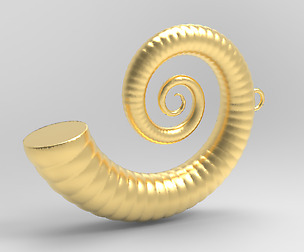 Cockleshell Snail Mollusc Charm 3D Printing Charm
