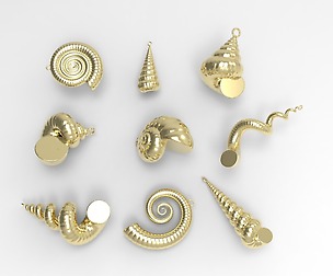 9 Snail Pendant 3D Models - 3D Printing Charms