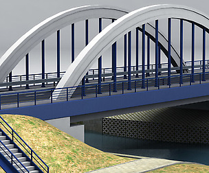 Arch Bridge suspended small