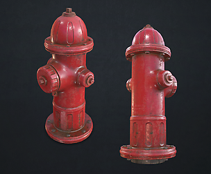 Fire Hydrant - Low Poly