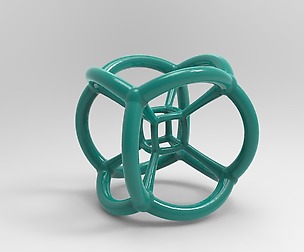 4d Tesseract Bead Multidimensional Math Art