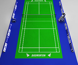 Badminton court arena low poly