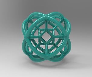 4d Geometric Hypersphere Pendant 3D model