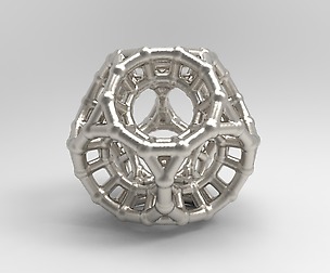 4d Polytope Bead Math Art Pendant 3D