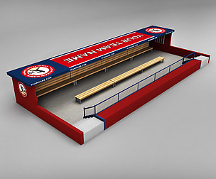 Baseball stadium dugout