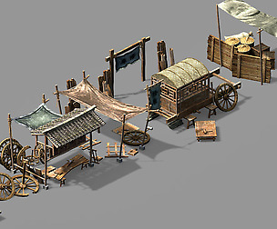 Song dynasty-props-maintenance car