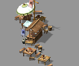 Song dynasty-embankment-vendor