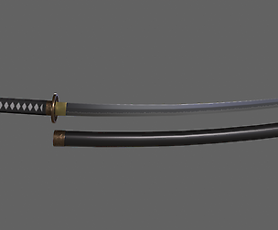 PBR Katana Japanese Sword (Black) Ver.2
