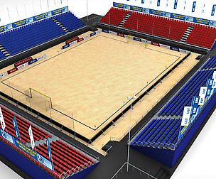 Beach soccer stadium high detail