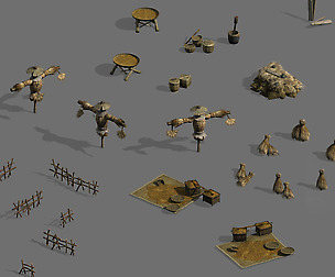 Stele-wall-wood-props