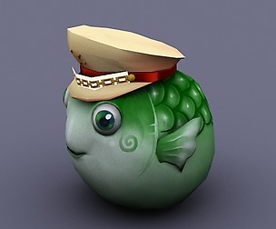 fish Ball green cartoon