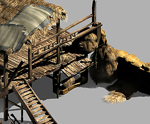 Axe Gang-Rag-Canopy-Wooden Ladder