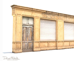 Store Facade Low Poly