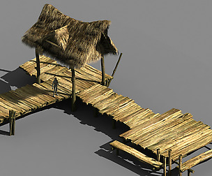 Port-straw shed-wooden bridge 20