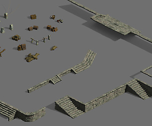 Port-Terrain-Props-Stone Ladder-Treasure Box 6