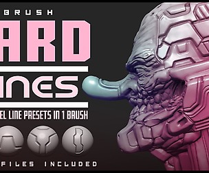 Hard Lines : ZBrush Panel Line Presets